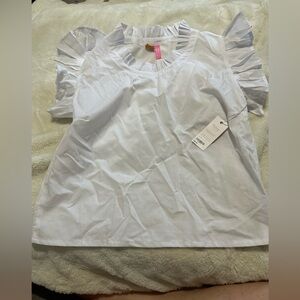 NWT Thetiny Tassel White Women’s L Shirt